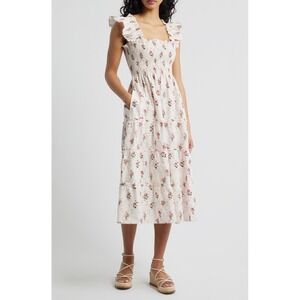 Hill House Home The Ellie Gingham Nap Midi Dress Sz Medium